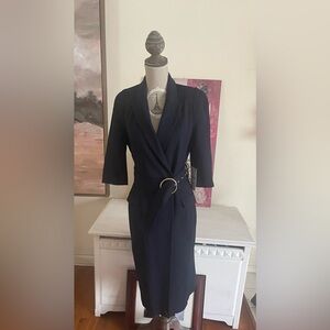 Zara Navy Blazer Dress